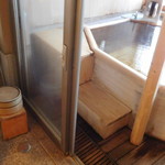 嵯峨沢館 - 洗い場は床暖房