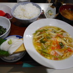 光 - いり卵野菜あんかけ定食　750円