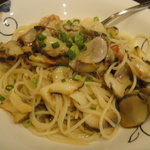 「ホタテのガーリックスパゲティ」