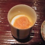 東麻布 天本 - あさり汁の茶碗蒸し、生このこ