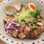 彩色ラーメンきんせい - 3/1～14限定“貝出汁 SIO-MAZESOBA (追い飯付、780円)”