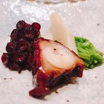 鮨 とかみ - 2017.2.  蛸の桜煮・筍とせりのお浸し