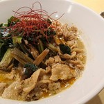 饗 くろ喜 - 味噌わかめそば+根三つ葉の根っこ飯 1200円