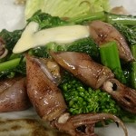 キサラギ - ホタルイカと菜の花のバター炒め！