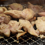 焼鳥の鉄人 - 焼いている最中