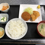 Tokiwa Shokudou - B定食（チキンカツ・コロッケ）（540円）