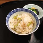 京料理 藤本 - 蕗の炊き込みご飯