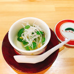 佐とう - 玉子豆腐 白ハマグリと春野菜餡