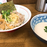 きくや - 生姜和え麺withトリポタ汁〜見澤製麺ピロピロバージョン1.5玉〜880円