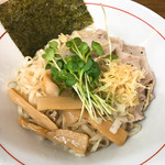 きくや - 生姜和え麺withトリポタ汁〜見澤製麺ピロピロバージョン1.5玉〜880円