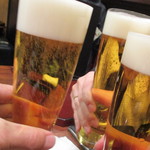 一番搾り生で乾杯です