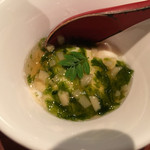 よろにく - 生豆腐　筍とアオサのジュレがけ