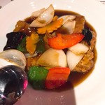 63930101 - 黒酢酢豚(^｡^) 彩り鮮やか^ - ^