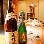 Pari Yuugao - 焼酎は勿論、十四代等の日本酒も揃えております。