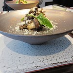 日本料理 TOBIUME - 「木ノ子の山」器も楽しめます。宮崎牛のローストビーフが隠れていました。