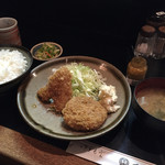 Terauchi - キスフライ・コロッケ定食（600円）