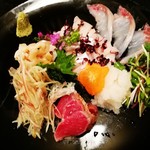 山海里 清ぼう - ぶり刺身をオーダーしたらサービス満載