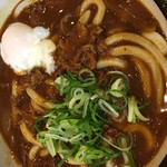 めん家 だるま堂 - 温玉☆★カレーうどん プロなら熱い出汁とうどんを！！