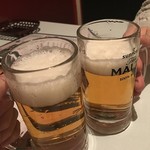 牡蠣料理ともつ鍋が旨い個室居酒屋 うみきん 渋谷店 - umikin:ビール