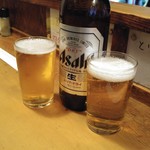 おんどり - このお店、ビールは瓶のみです。