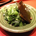 たき下 - 黒むつの柚香焼き 1260円 の昆布の佃煮