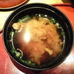 たき下 - 黒むつの柚香焼き 1260円 の味噌汁