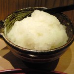 たき下 - 黒むつの柚香焼き 1260円 の大根おろし