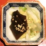 たき下 - 黒むつの柚香焼き 1260円 の香の物