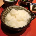 たき下 - 黒むつの柚香焼き 1260円 の大根おろし