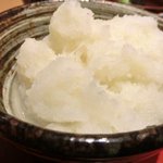 たき下 - 黒むつの柚香焼き 1260円 の大根おろし