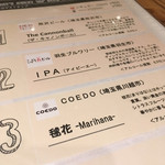 63972198 - ゲストビールメニュー
                      2017.3