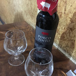 焼肉 はせ川 - 赤ワインをボトルで