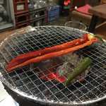 焼肉 はせ川 - 甘唐とピーマンは焼いていただきます