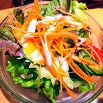 創作ダイニング りとむ - 鶏と水菜のクリームパスタ【今週のパスタランチ】／サラダ