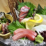 selection choice assortment of sashimi (seven kinds)