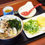 丸亀製麺 - 春のあさりうどんと筍の天ぷら