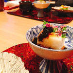 かわうち - 山芋豆腐 岩海苔のソース掛け