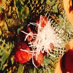 かわうち - 国産牛サーロイン 梅肉ソース  山葵の醤油和え