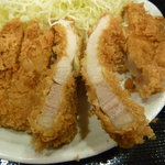 とんかつまるや 新橋烏森口店 - 2011/1　ロースかつ断面
