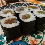 Sushi Arata - どこでも頼む干瓢巻・山葵、大葉六貫落としで