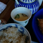 Katsu Masa - 麦ごはん  茶碗蒸し