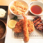 田なか屋 - エビフライ＆ヒレカツ＆炙りロースで1500円→1000円