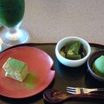 かごの屋 - 冷やしお抹茶のセット