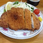 会津屋食堂 - 豚カツ＆一番搾り