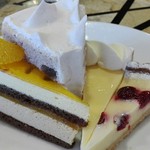 たねや 守山玻璃絵館 - ショコラオランジュ さくらシフォン  ベイクドチーズケーキ チェリークラフティ