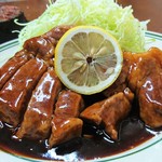 Nico - 料理写真:瀬戸内六穀豚の『尾道とんてき』￥1150～　　　　　　　　　　　　　　　尾道の素材が詰まった一品！肉厚で柔らかくｼﾞｭｰｼｰに調理100ｇ～400ｇお好みのグラム数を選べます！