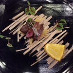 京松蘭はなれ - ラムシンの藁焼き