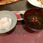京松蘭はなれ - ご飯、赤出汁