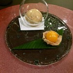 京松蘭はなれ - ほうじ茶アイス、鬼灯