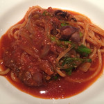 ワインレストラン ドミナス - ホタルイカと菜花のトマトスパゲティ